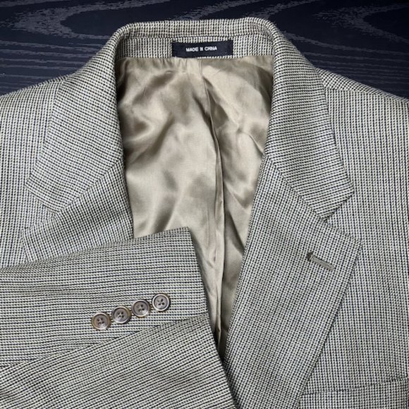 Chaps Mens 44L Silk Tan‎ Long Sleeve Blazer - Picture 1 of 5